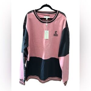 Karl Kani Pink and Black Colorblock Sweatshirt